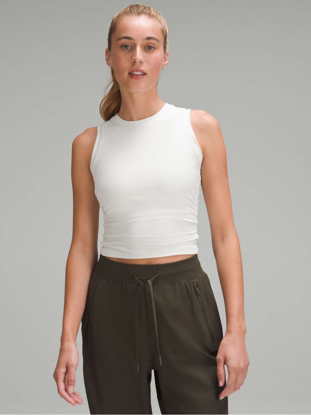NWT Lululemon License to Train Tight Fit Tank - Heathered Bone